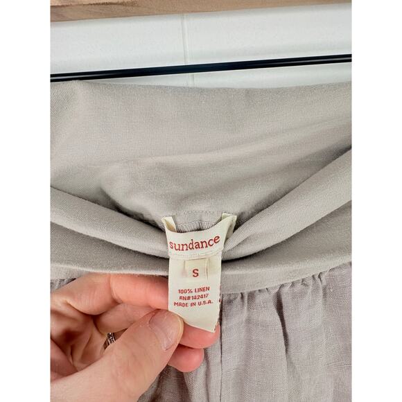 Sundance Linen Fold Over Shorts Size Small Gray Lagenlook Minimalist - Picture 8 of 8